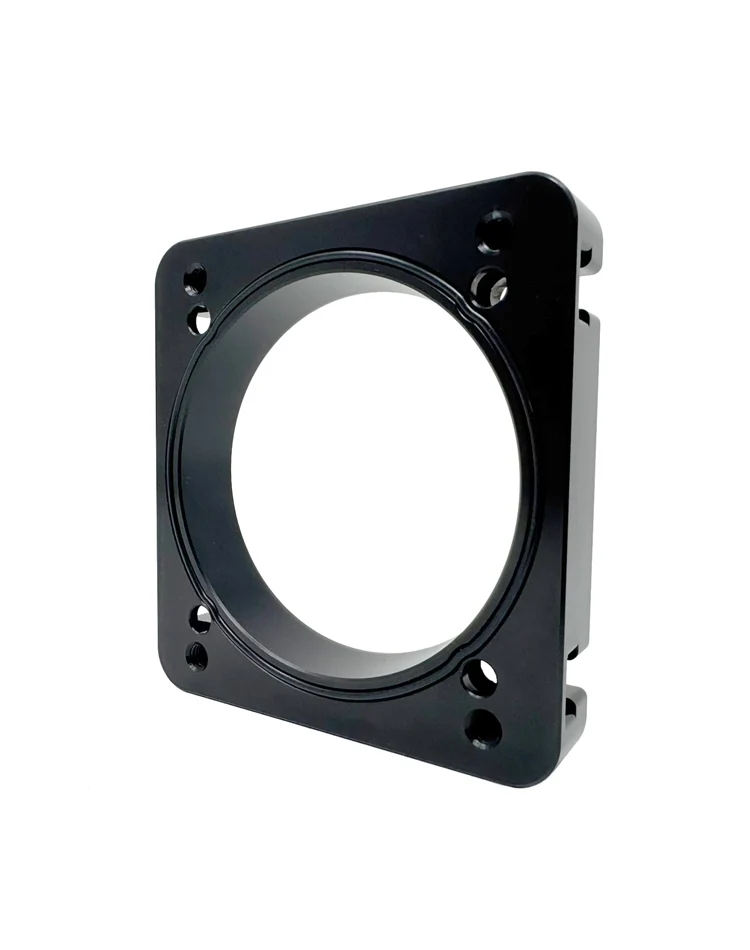 Torque Solution Big Bore 76mm Throttle Body Adapter: Subaru EJ Big Bore Intake Manifolds - Black