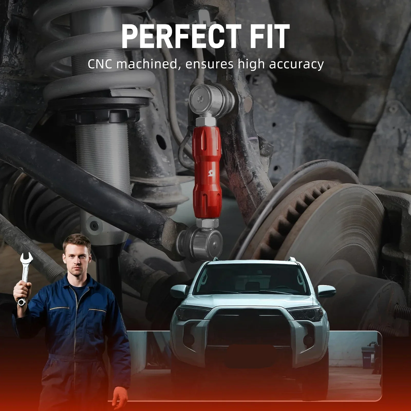 Toyota 4Runner / FJ Cruiser Adjustable Front Sway Bar End Links – Billet Aluminum Upgrade - Image 5