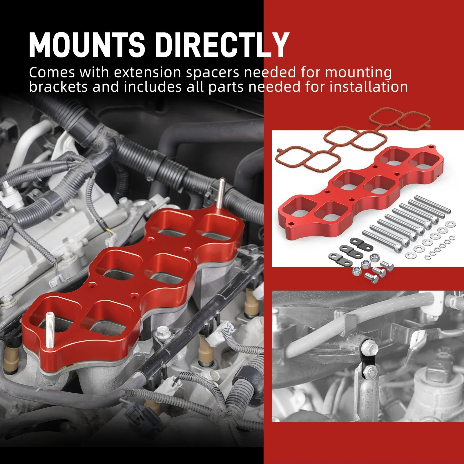 Toyota FJ Cruiser / 4Runner / Tundra 4.0L V6 Billet Aluminum Intake Manifold Adapter 1GR-FE 2010 - 2024 - Image 4