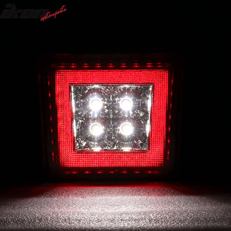 Universa Square Red LED Rear Tail Third 3RD Brake Lights - Image 6