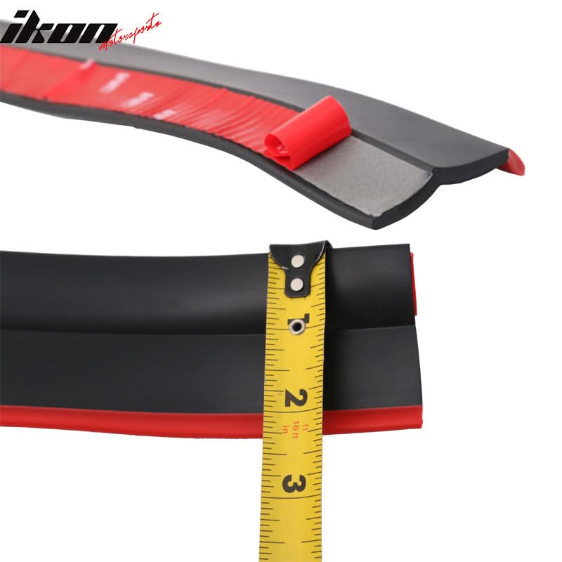 Universal 100" Red Trim Front Lip Splitter Quick Chin Rubber Foam - Image 2