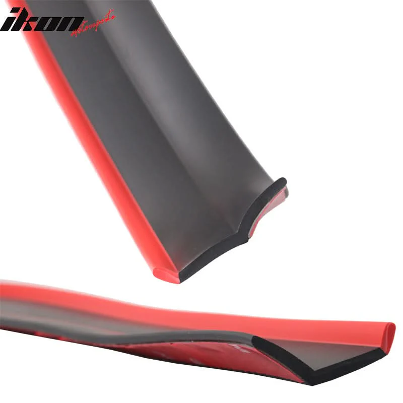 Universal 100" Red Trim Front Lip Splitter Quick Chin Rubber Foam - Image 3