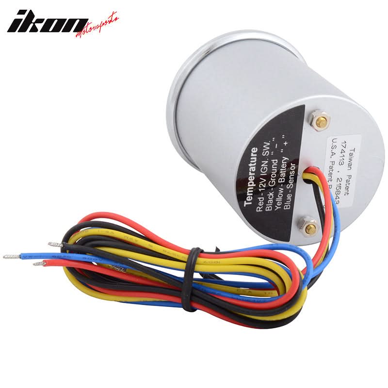 Universal 2" Water Temp Gauge Silver Digital Temperature Car - Image 3