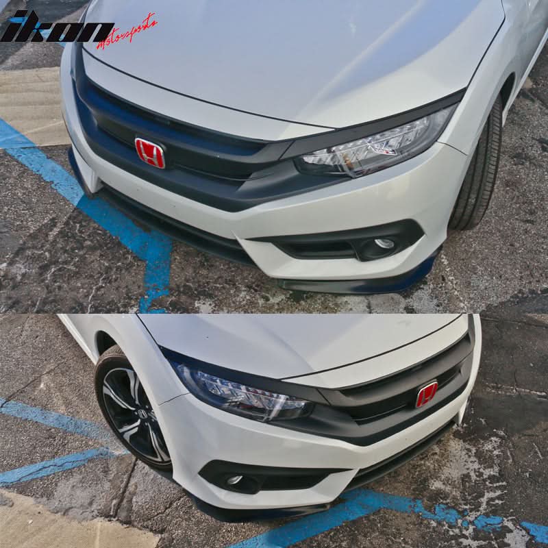 Universal 24x4" IKON Style Add On Front Bumper Lip Splitter PP 2PCS - Image 4
