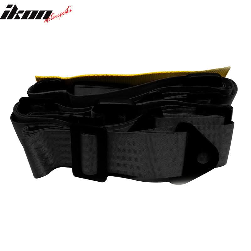 Universal 2PC Black 4 Point Racing Seat Belts Harnes - Image 2