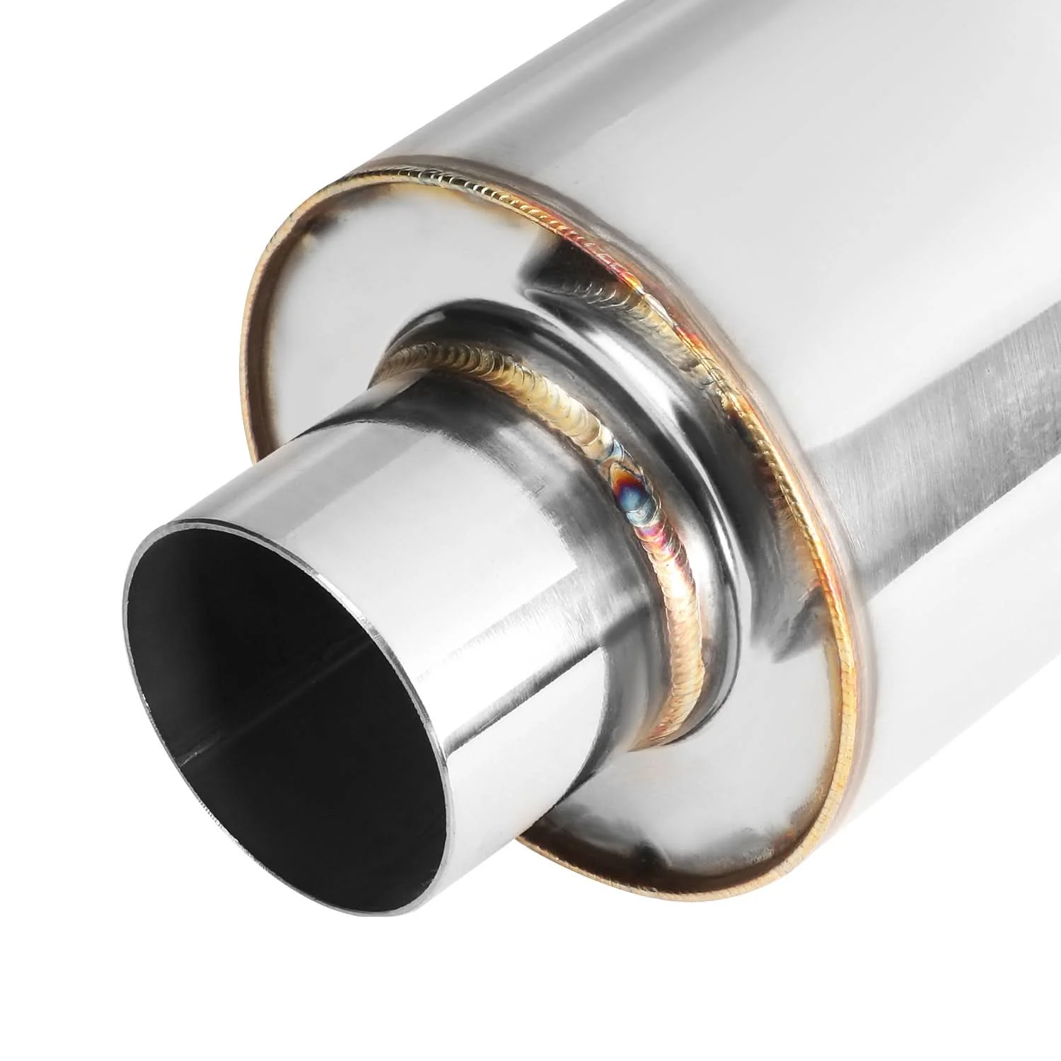 Universal 3.0" Tip 2.0" Inlet Performance Muffler 14.7" Total Length - Image 4