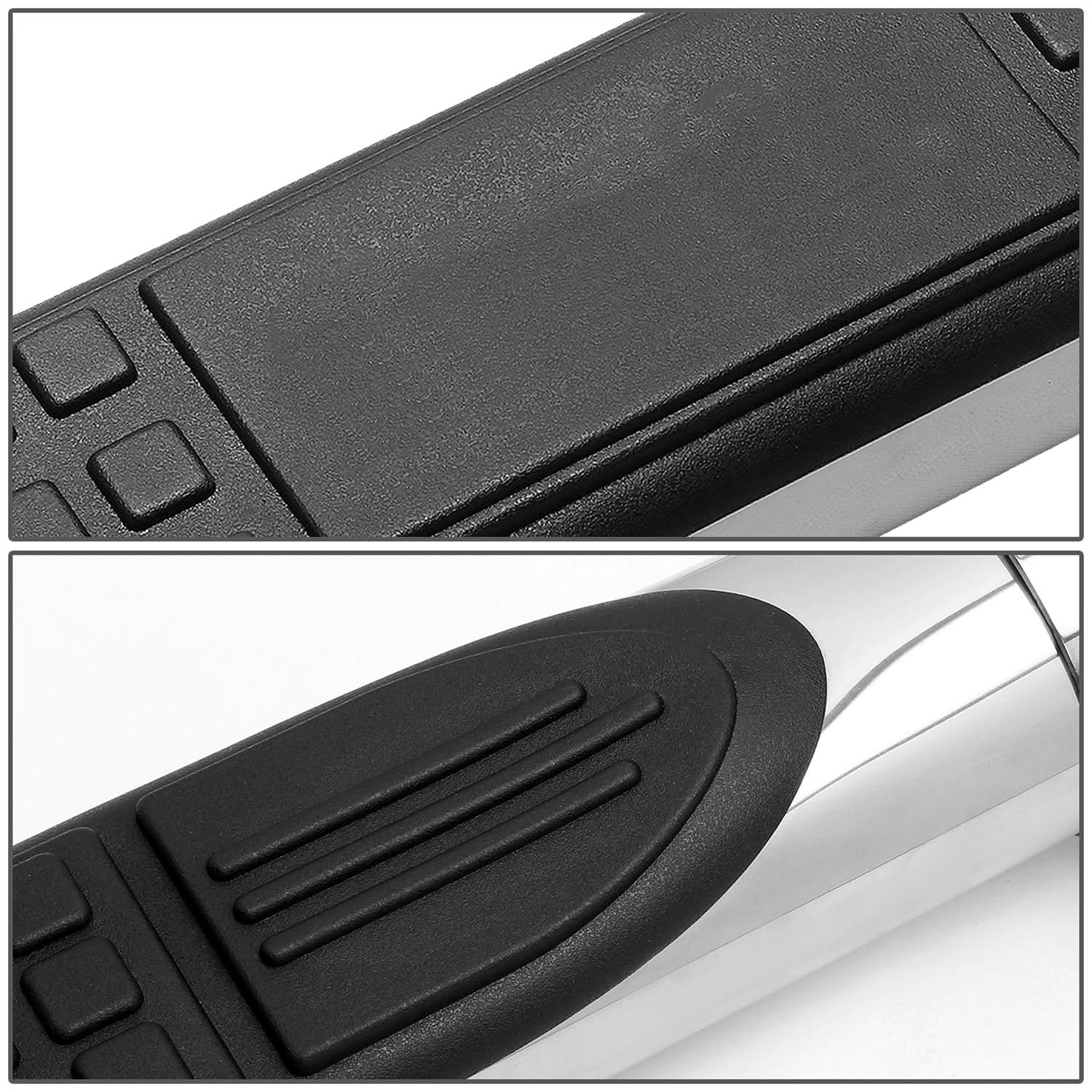 Universal 3 Inch Round 90 Degree Nerf Bar Step Bar Silver - Image 4