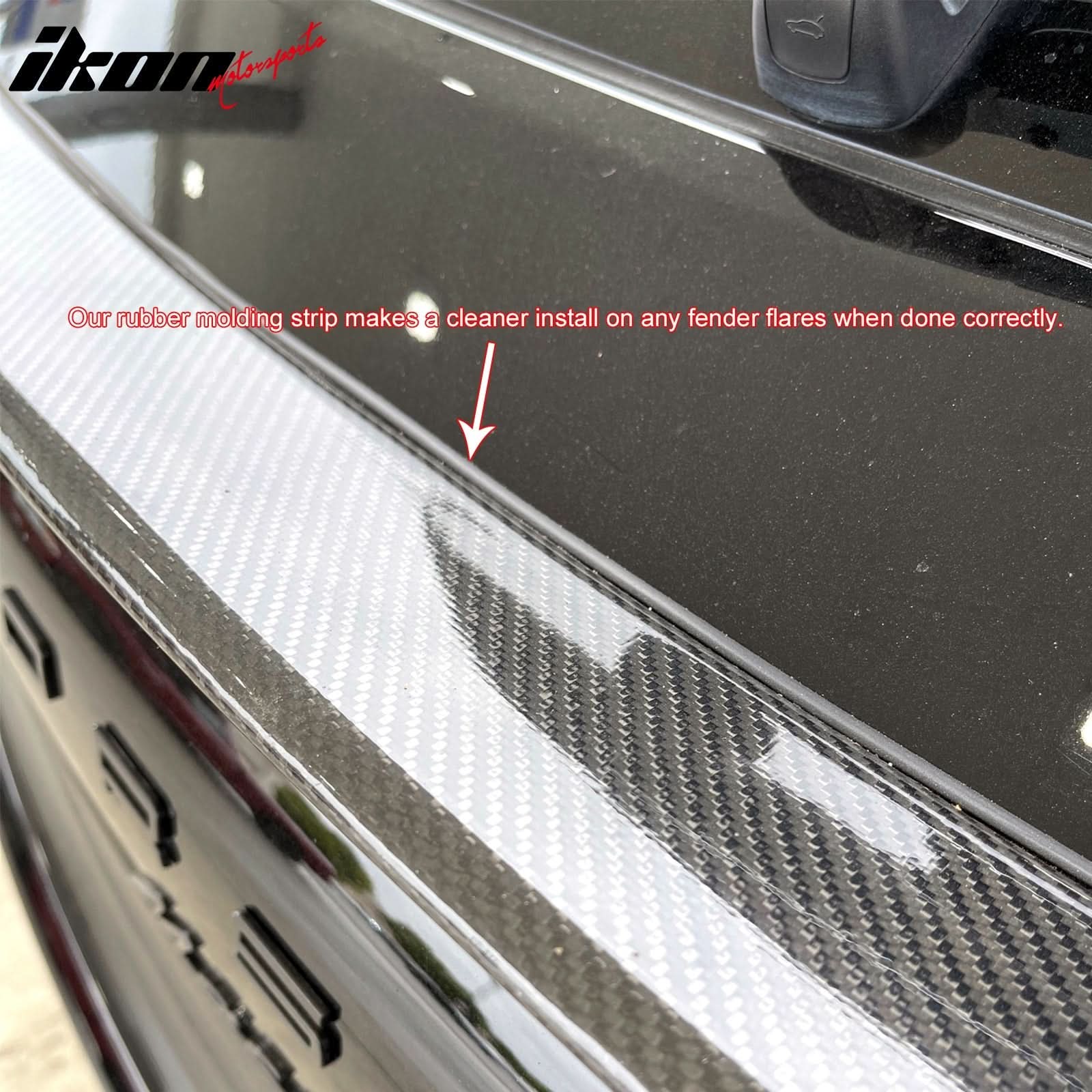 Universal 39'' T Rubber Molding Tape Black Front Hood Protector Guard - Image 3