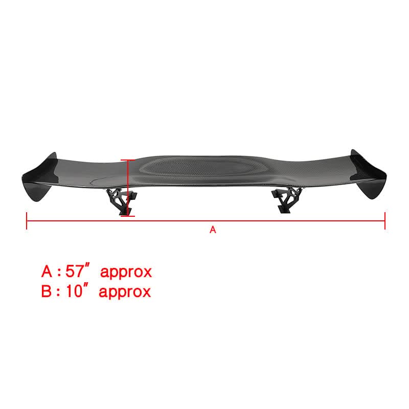 Universal 57" GT Style Racing Race Drag Trunk Spoiler 3D Carbon Fiber - Image 7