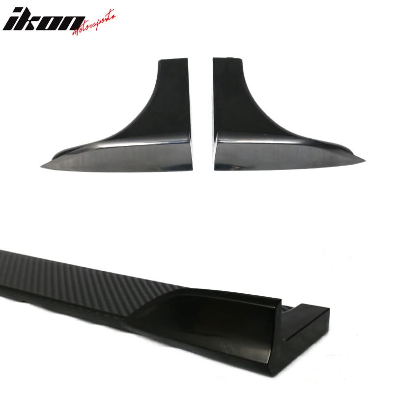 Universal 6.5 x 2.5 V2 Style Winglet For Side Skirt Extensions PP 2PC - Image 2