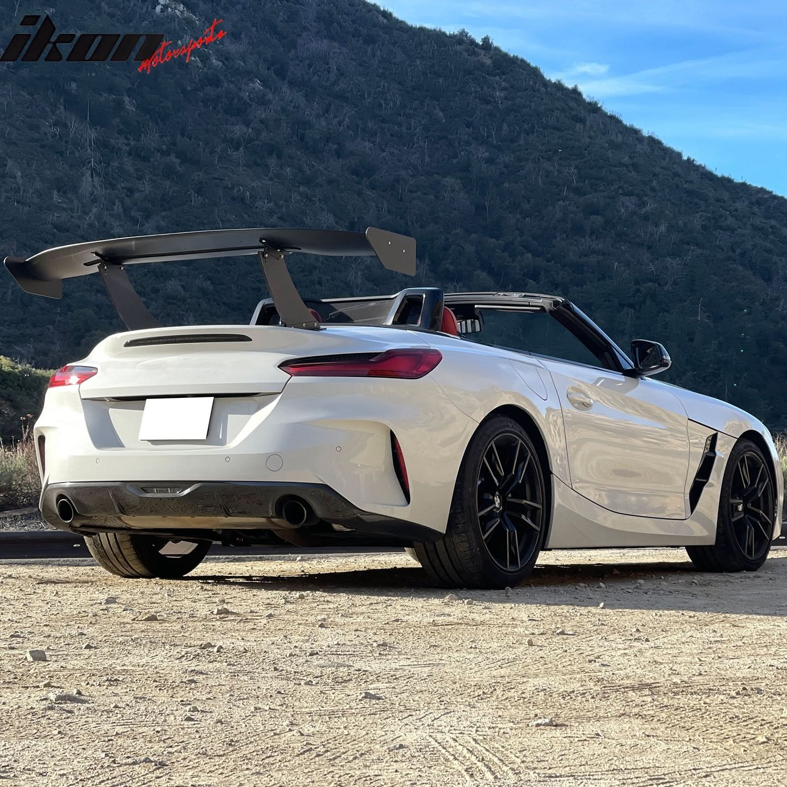 Universal 61'' GT Trunk Spoiler V1 Brackets V4A Legs + Side Plates ABS - Image 2
