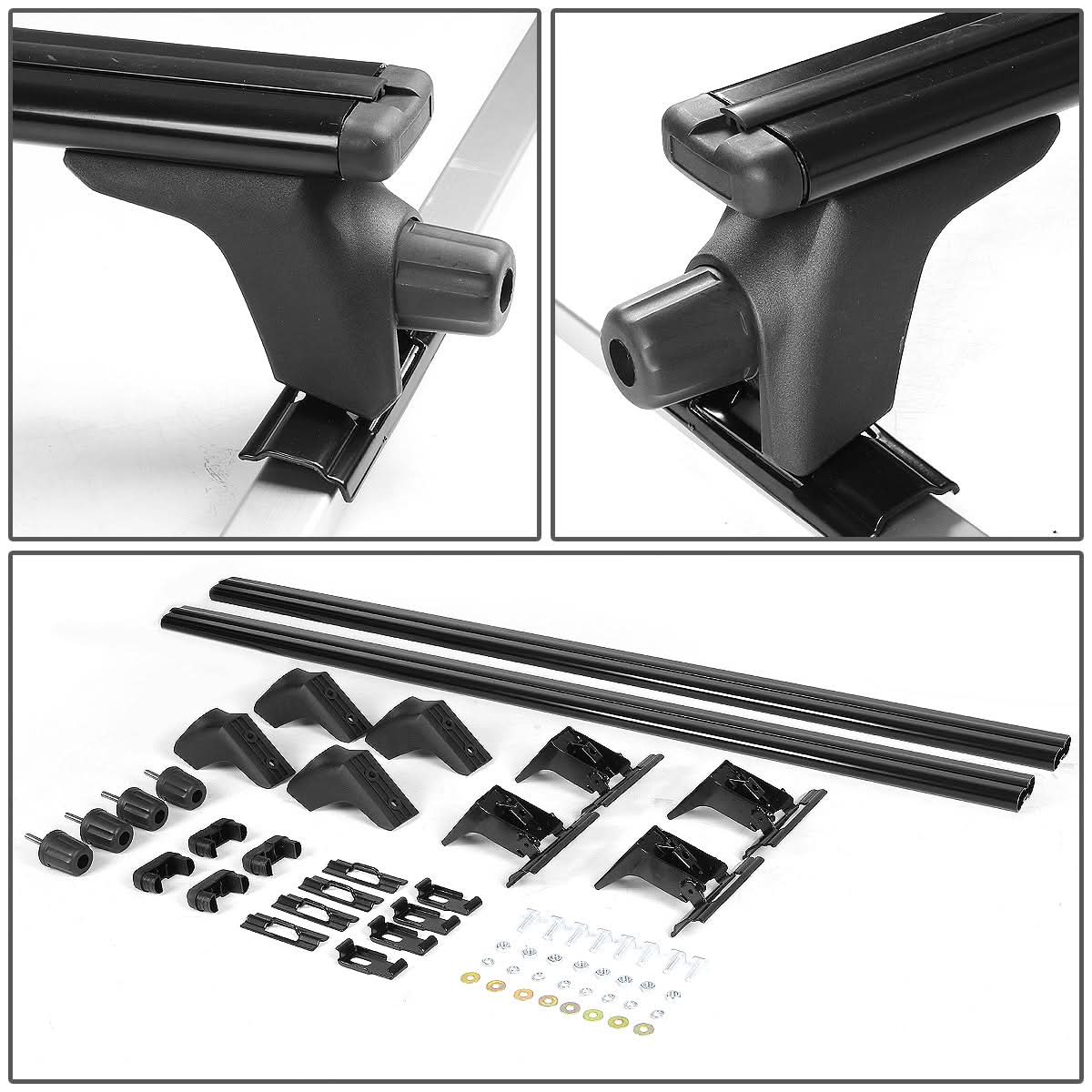 Universal Aluminum Aero Roof Rack Crossbar - 50" - Black - Image 6