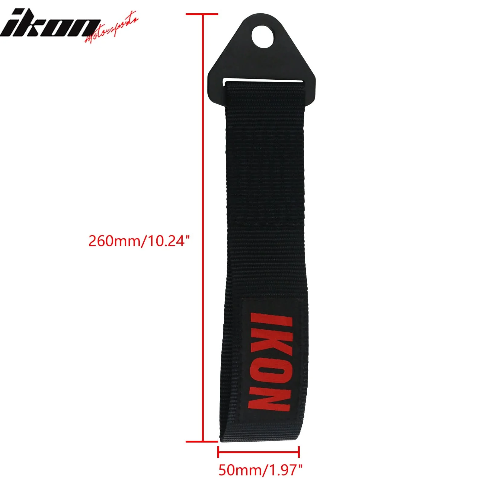 Universal Black Tow Strap Heavy Duty Decorative Belt With IKON Logo - Image 7