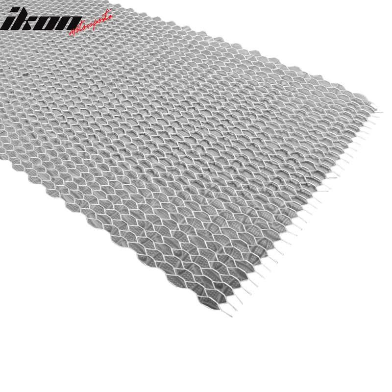 Universal Cellular Hexagon Silver Mesh Grill Bumper Grill Kit Aluminum - Image 4