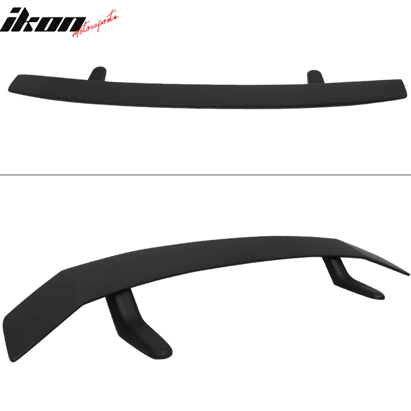 Universal Fitment Ikon Style Matte Black Rear Trunk Spoiler Wing ABS - Image 3