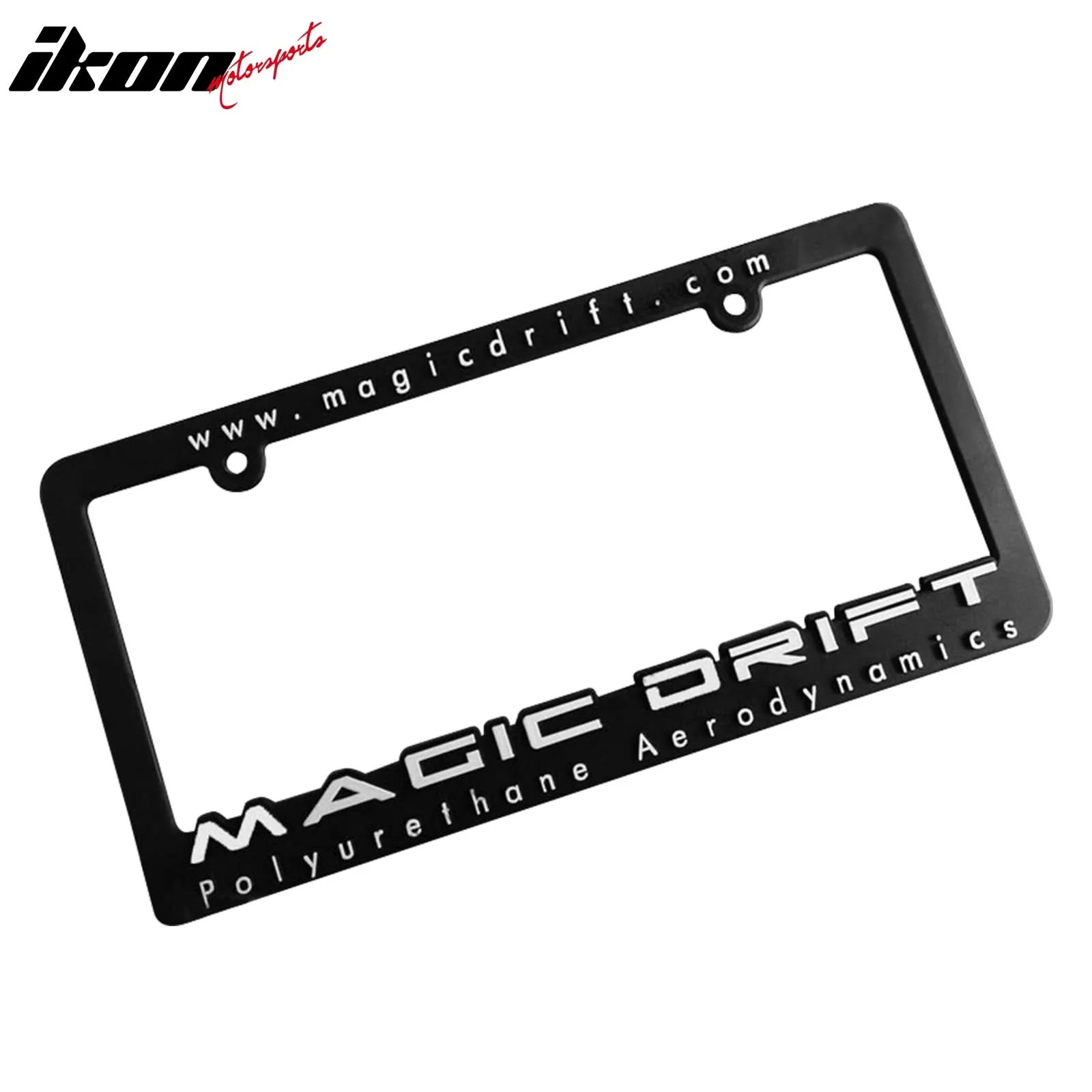 Universal Fitment Rear License Plate Frames JDM Style PU Black - Image 3