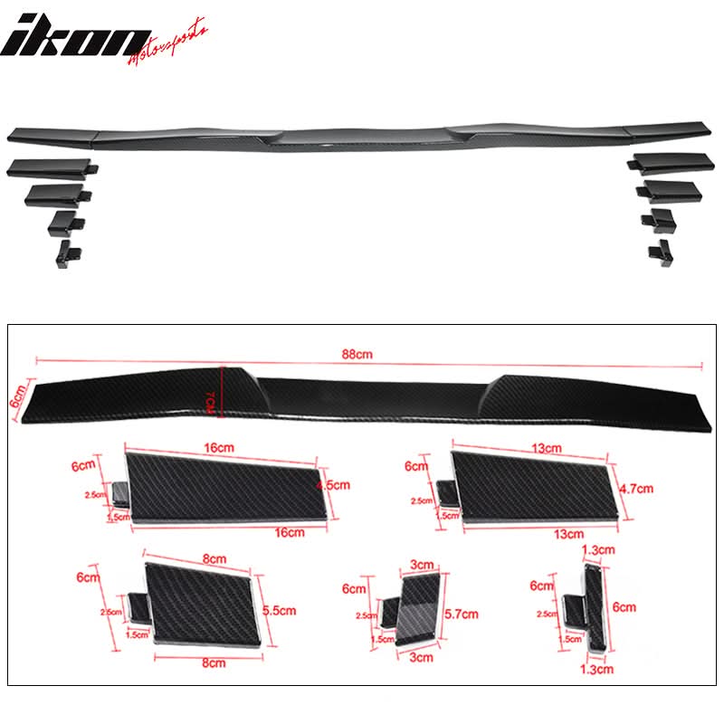 Universal Fitment Rear Roof Spoiler Lid Wing CF Print - Image 3