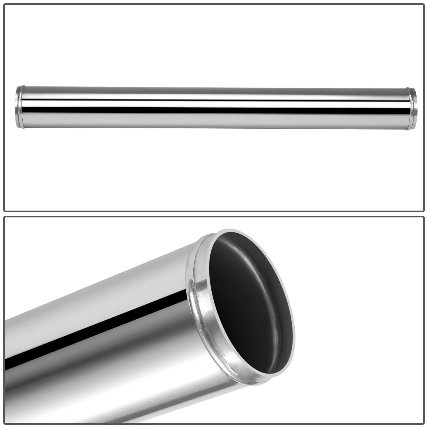 Universal Intercooler Piping Kit 8pc 2.50" Aluminum Steel Silicone - Image 5