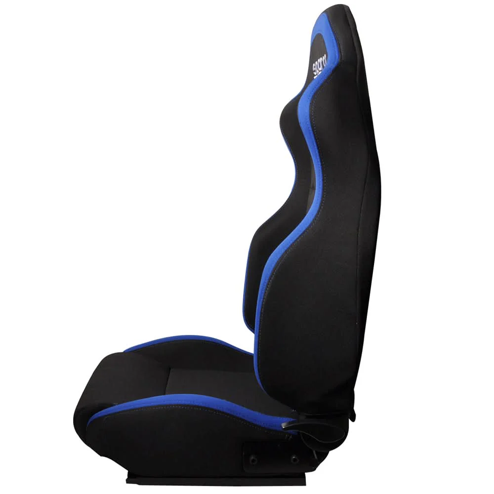 Universal JDM Style Black Blue Racing Seats Cloth - Image 3