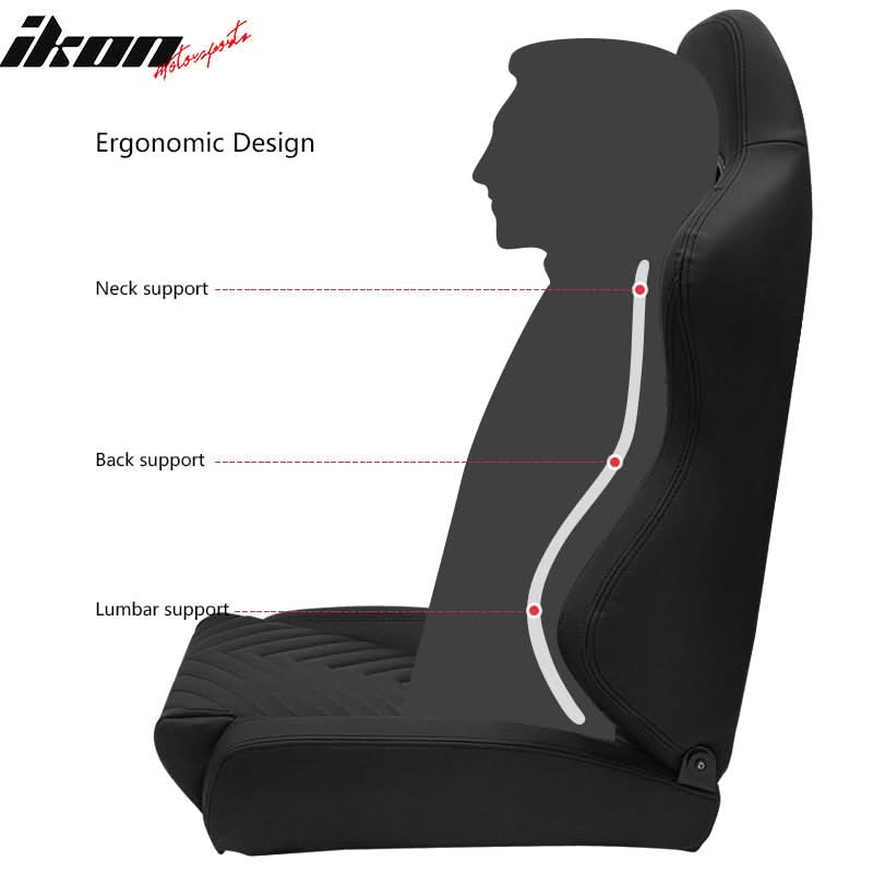 Universal Pair Reclinable Racing Seat with Dual Slider - Image 2