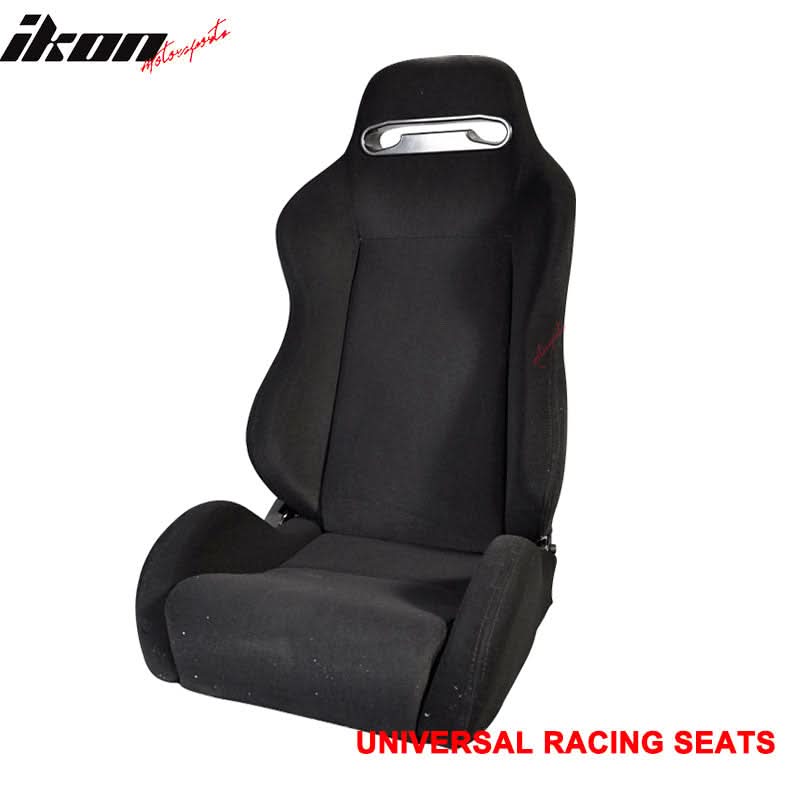 Universal Rco Cloth All Black Racing Seats(Pair) - Image 3