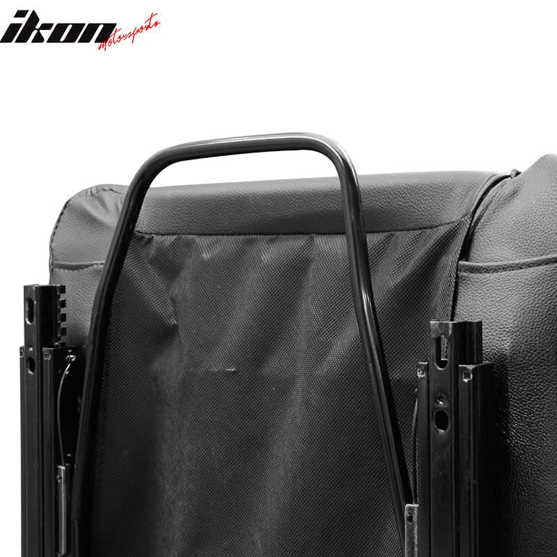 Universal RS Style Balck Racing Bucket Seats PVC Leather - Image 8