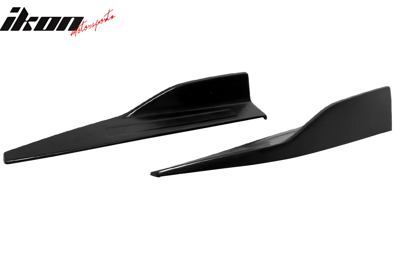 Universal Side Skirts PU ROU Style Unpainted BlackÂ Rocker Pane - Image 8