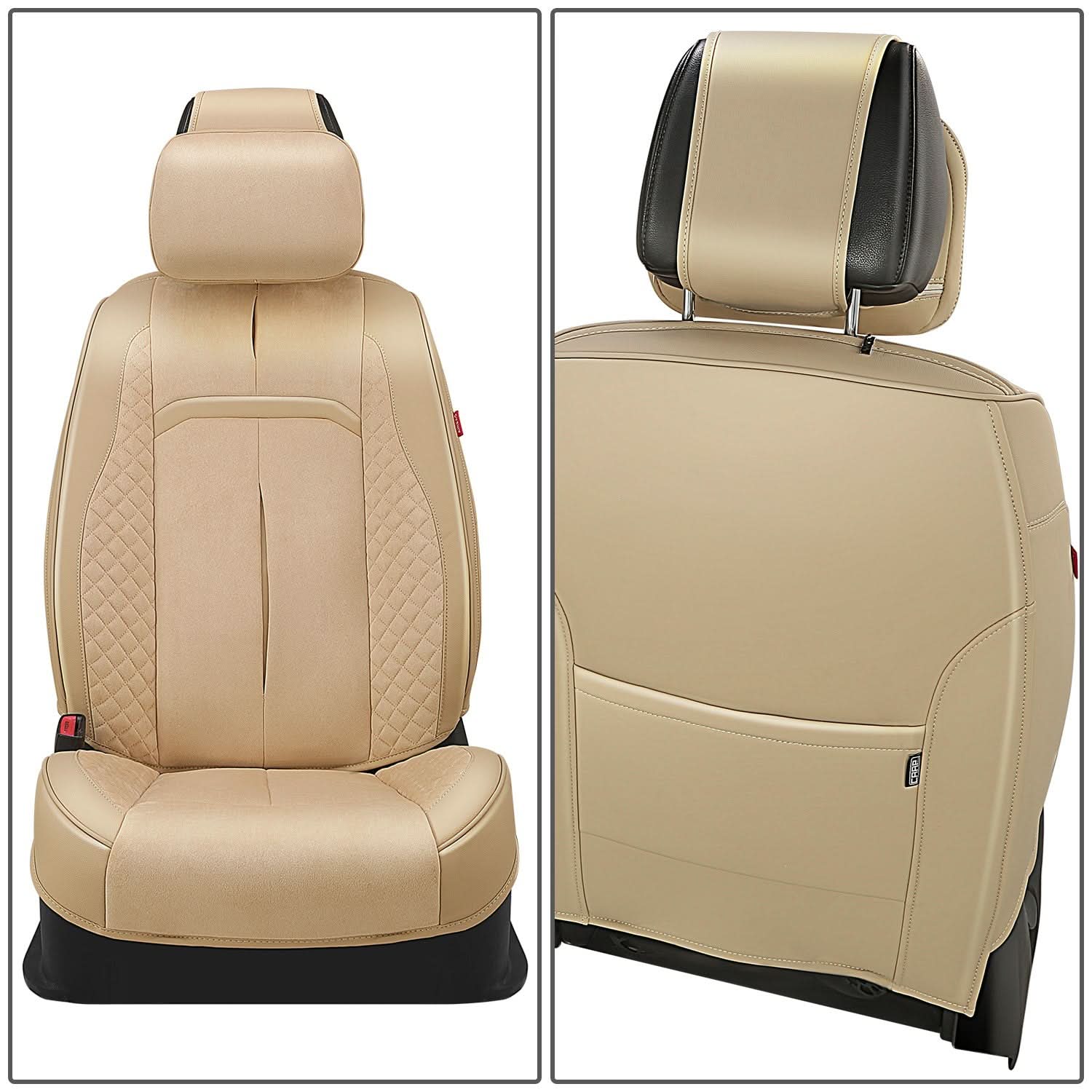 Voris Style Full Set Seat Covers - Beige - Image 3