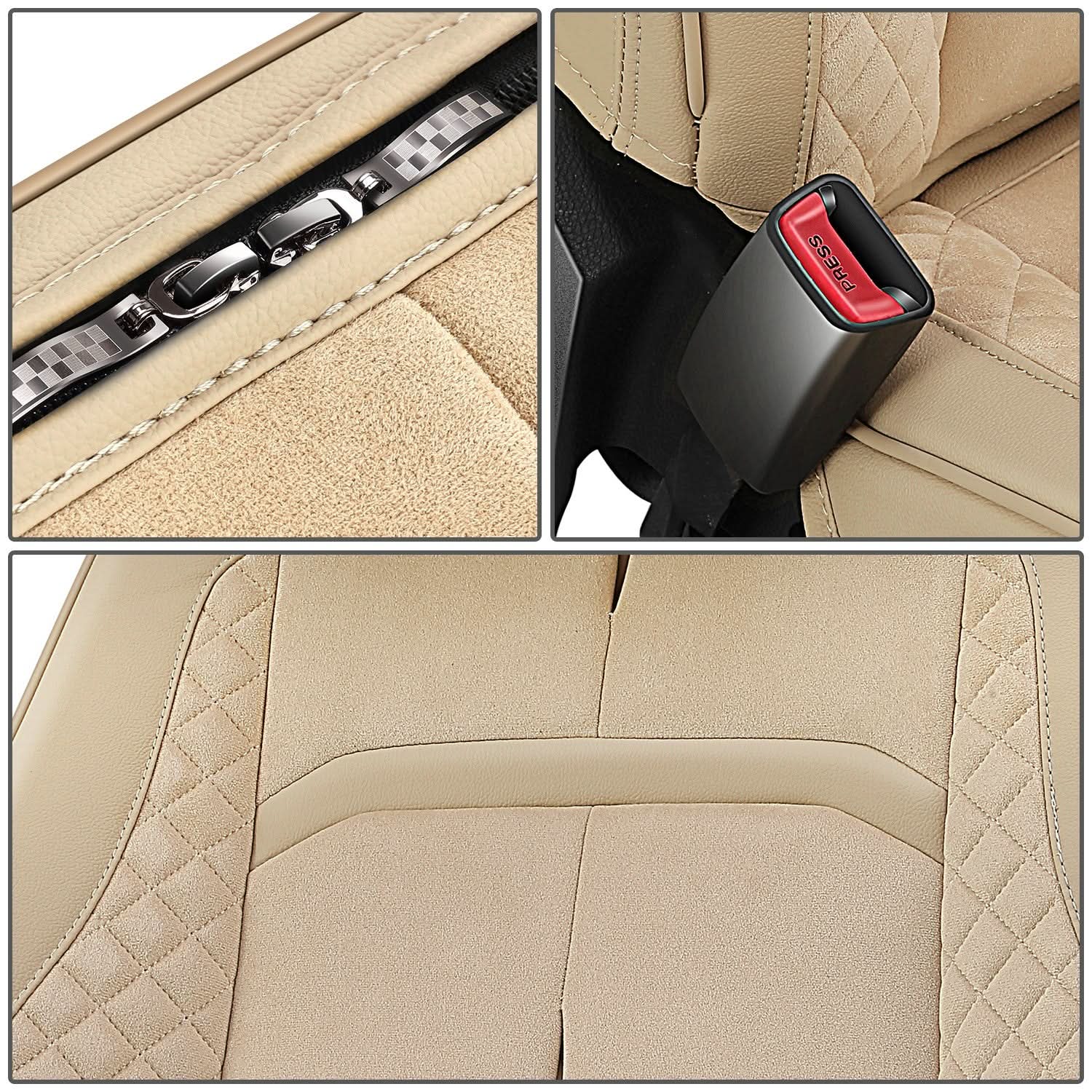 Voris Style Full Set Seat Covers - Beige - Image 6
