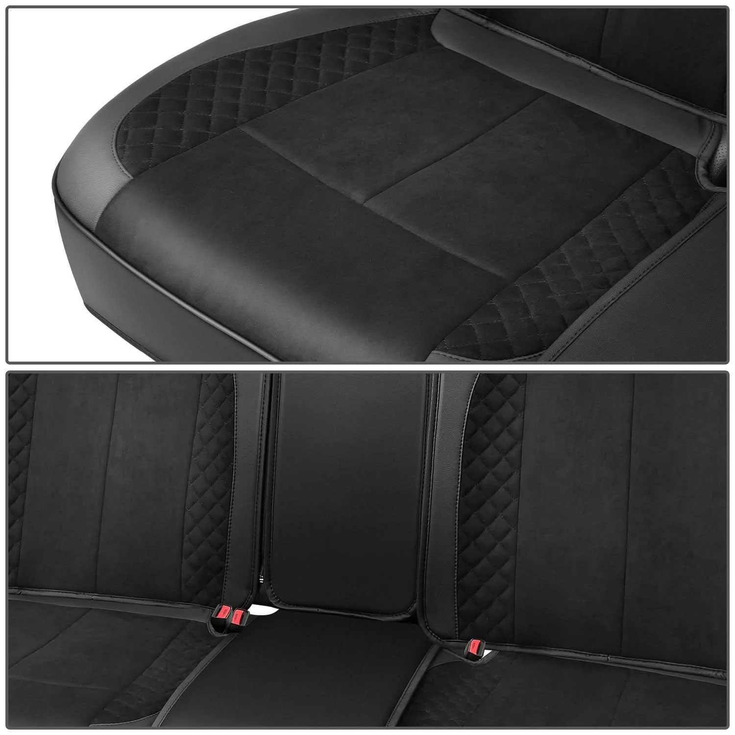 Voris Style Full Set Seat Covers - Black - Image 4