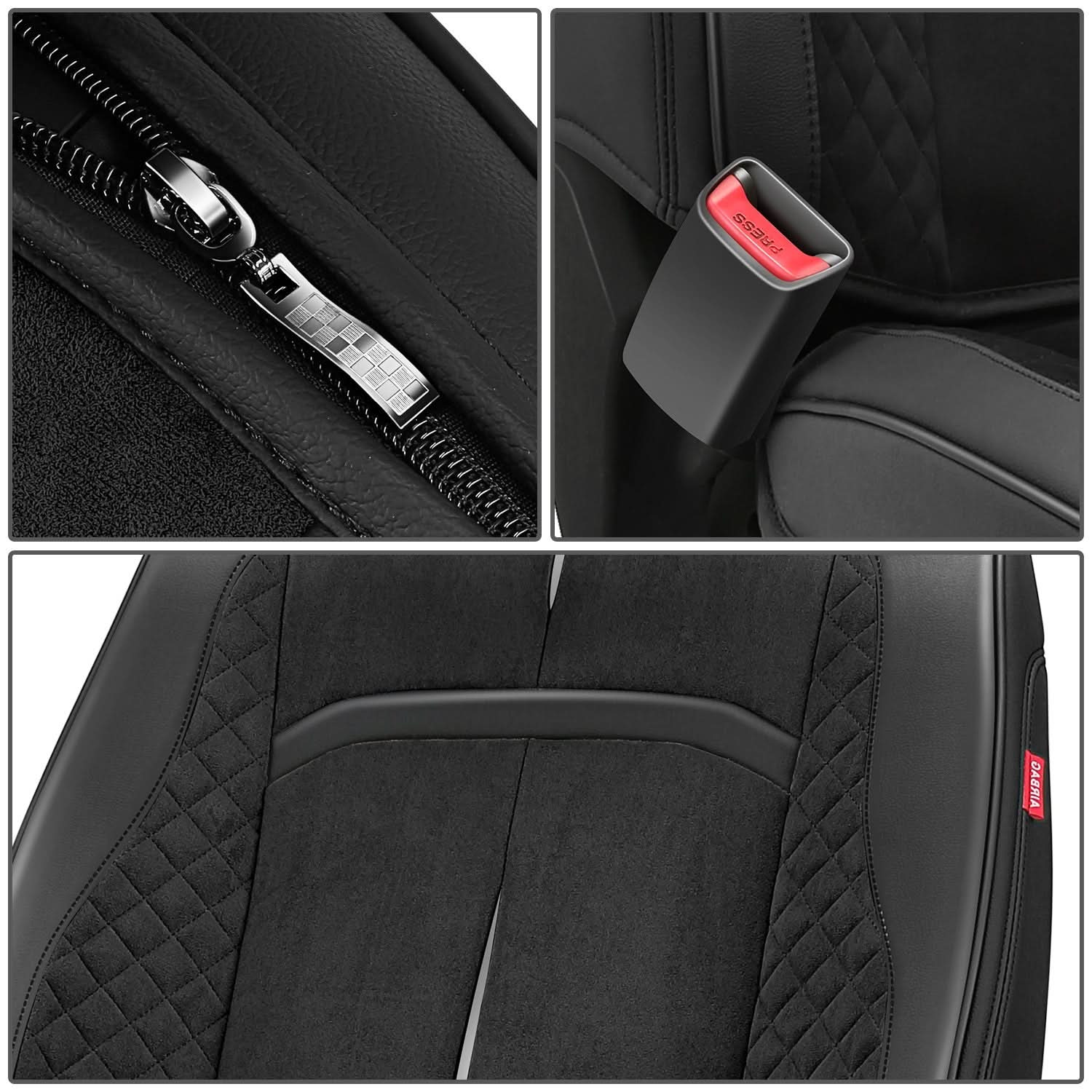 Voris Style Full Set Seat Covers - Black - Image 6