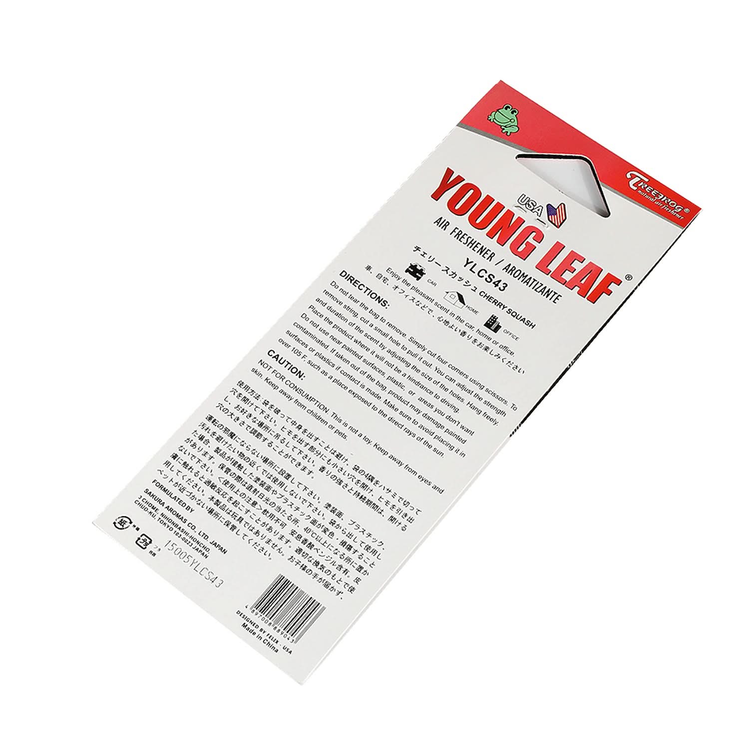 Young Leaf USA Flag Cherry Squash Paper Hanging Air Freshener - Image 5